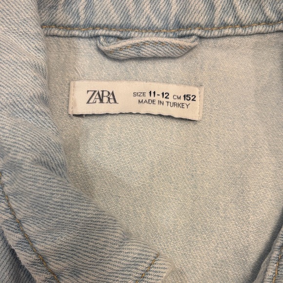 Zara Light Blue Denim sleeveless Girls size 11-12 Casual Dress - Picture 2 of 6